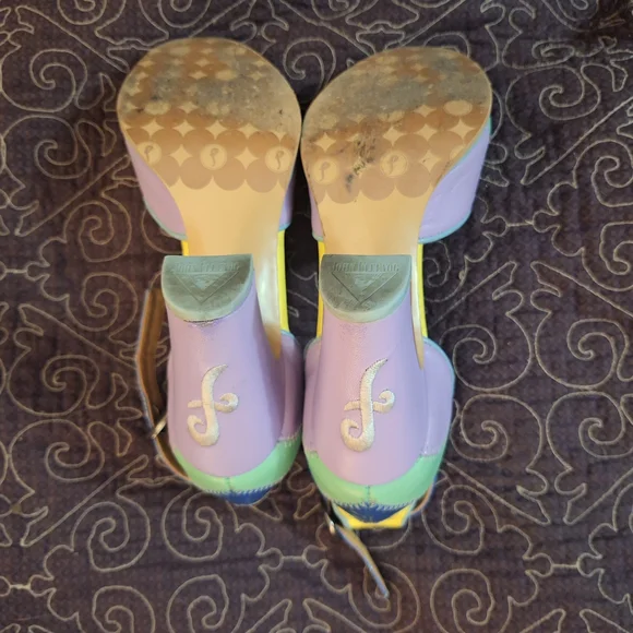 Colorful Women's Ankle Strap Heels - Picture 5 of 5